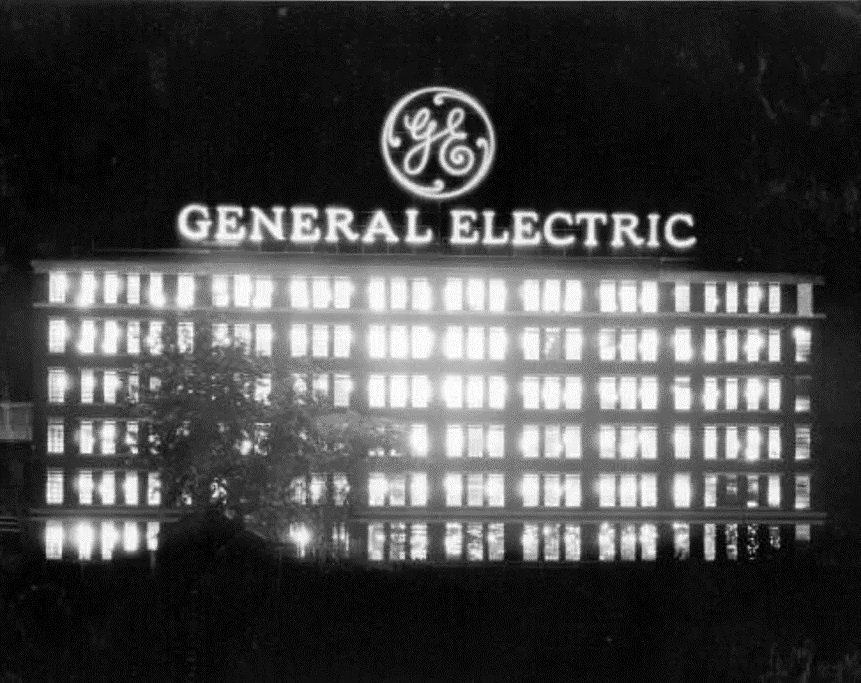 General Electric was an early developer of laboratory-grown diamonds. General Electric building at night