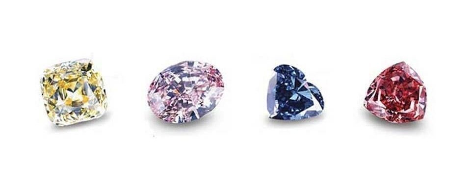 With fancy colors, choose the shade you want to wear. Examples of fancy-colored diamonds