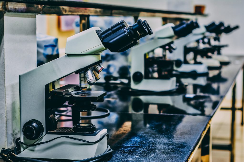 Microscopes used for close inspection