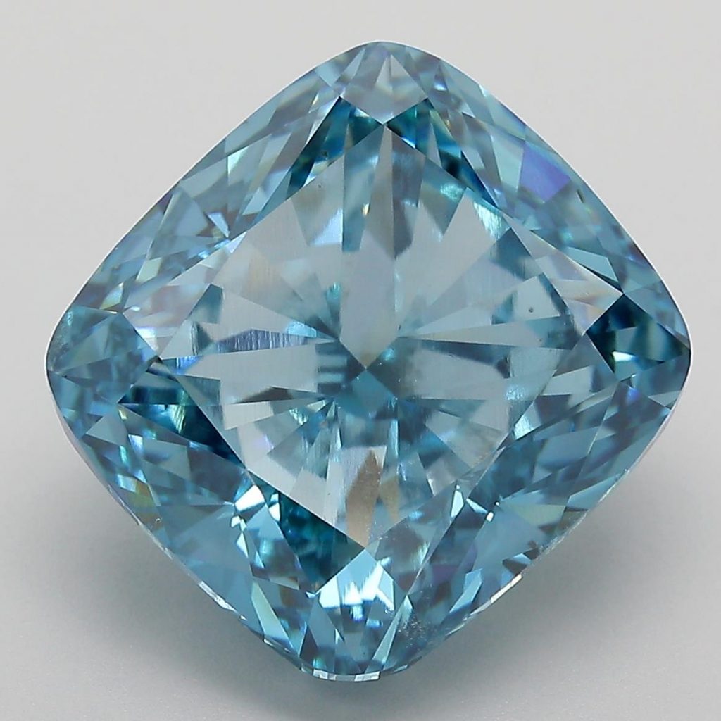 Fancy blue loose lab-grown diamond