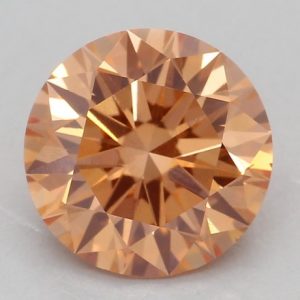Orange lab-grown diamond
