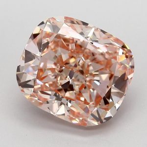 Pinkish-orange lab-grown diamond