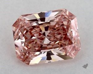 Large radiant-cut pink lab-grown diamond