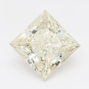 Round diamond in the colorless grading range with visible warm tint