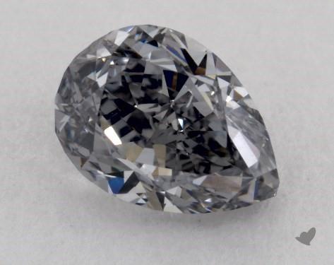 Pear-shaped blue diamond with a pale blue color