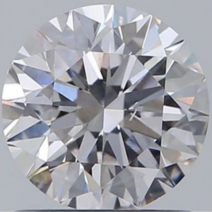 Round diamond with a very faint pink appearance