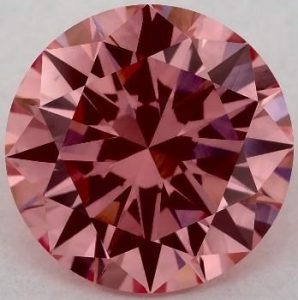 Purple lab-grown diamond photographed face-up