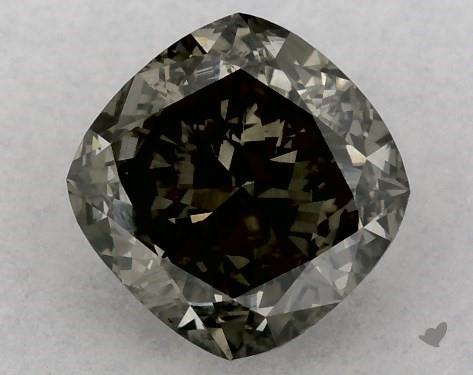 Dark gray lab-grown diamond