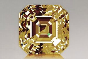 Asscher-cut orange lab-grown diamond