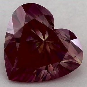 Heart-shaped purple lab-grown diamond