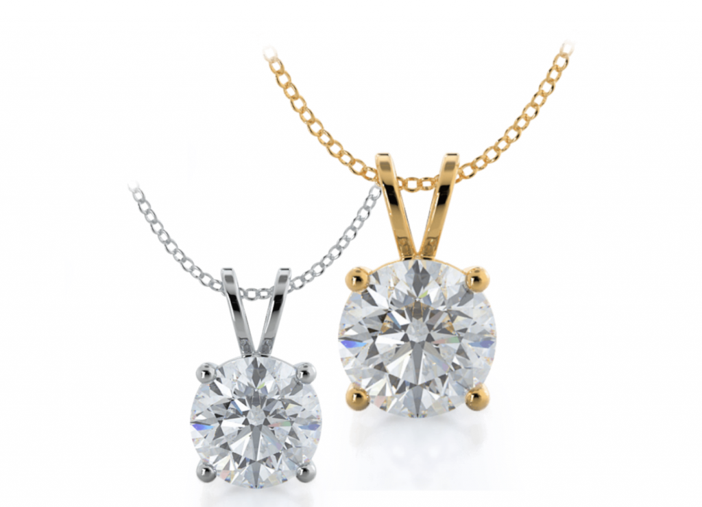 Lab-grown diamond necklaces from With Clarity