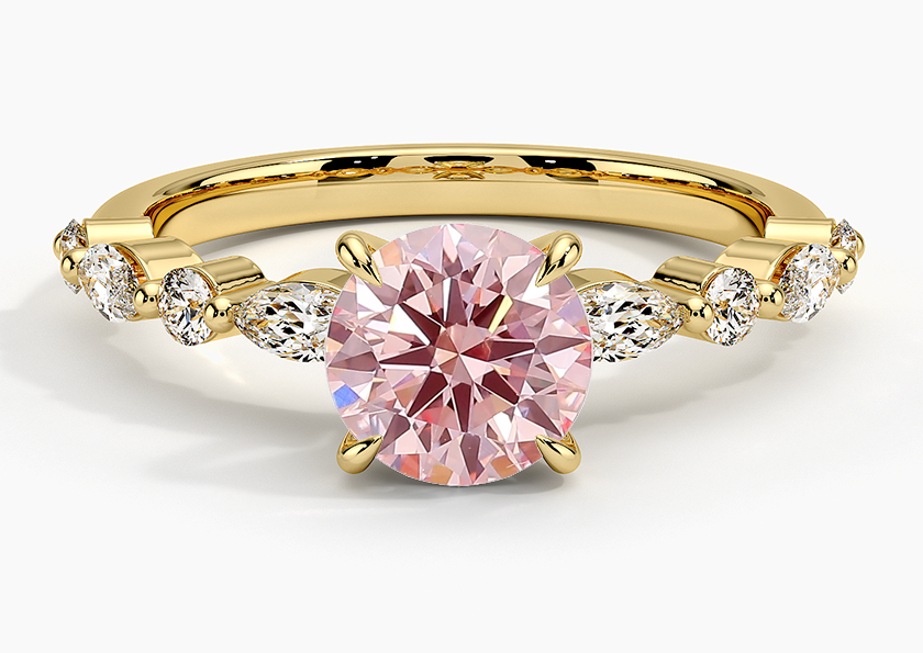 Light pink colored lab-grown diamond engagement ring from Brilliant Earth - Should you choose a lab-grown diamond engagement ring