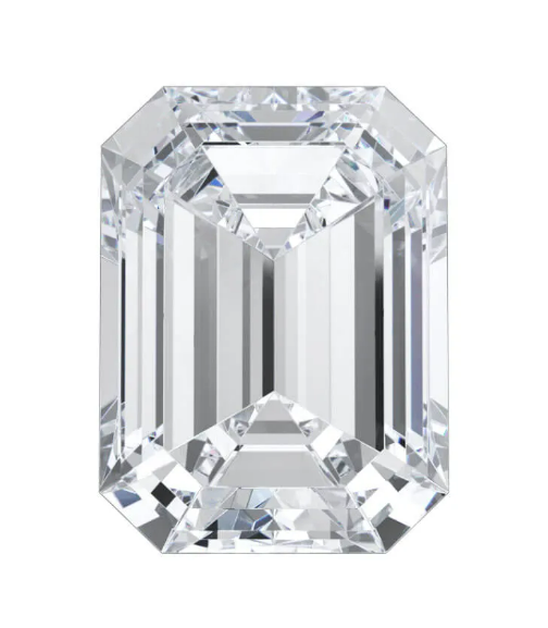 Emerald-cut diamond example Emerald-cut lab-grown diamond example