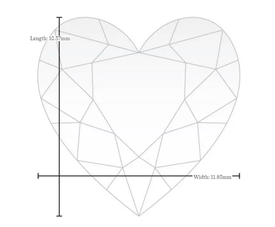 Heart-shaped diamond proportions Heart-shaped diamond anatomy and proportions