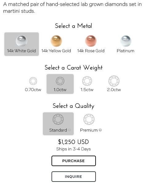 Ada's preselected diamond jewelry