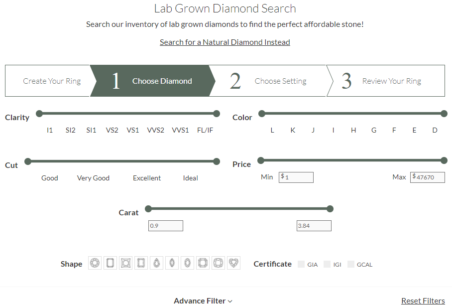 Barkev's loose-diamond search in our research