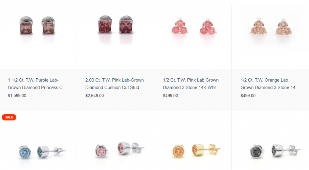 Colored lab-grown diamond choices in our New World Diamonds research
