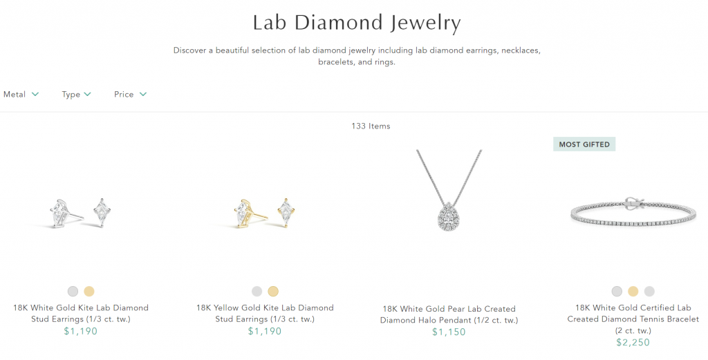 Ready-to-ship lab-grown diamond jewelry from an earlier review update. Ready-to-ship lab-grown diamond jewelry at Brilliant Earth