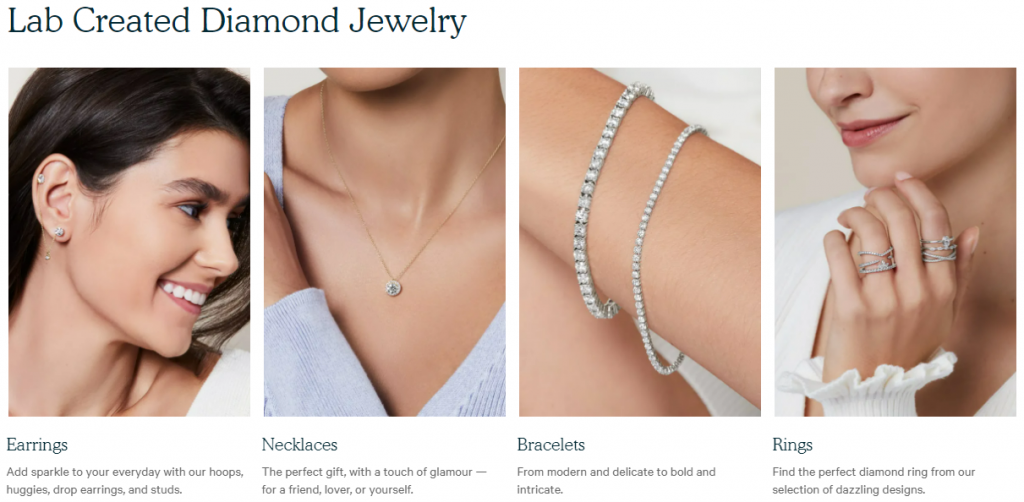 Clean Origin lab-grown diamond jewelry selection