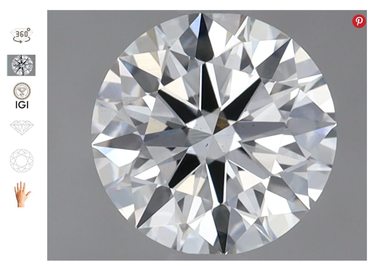 Enlarged diamond inspection view at Grown Brilliance