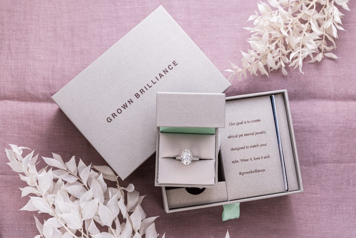 Grown Brilliance presentation box from our jewelry purchase