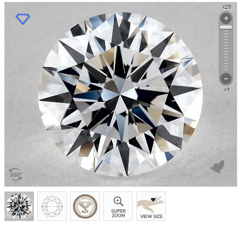 Historical James Allen diamond inspection view