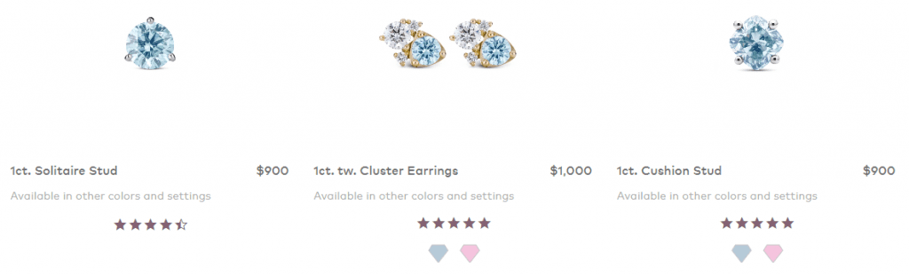 The earring selection we compared in the earlier review. Lightbox earring designs from our original shopping tests