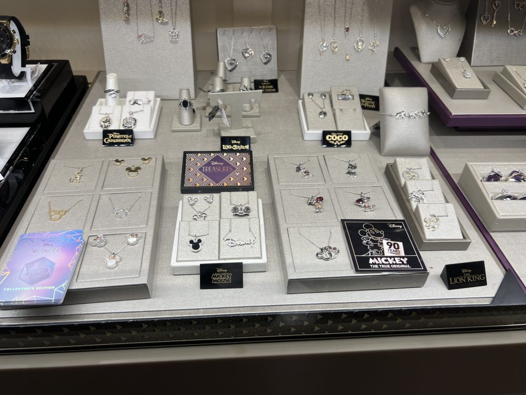 Disney jewelry photographed during our Kay store research