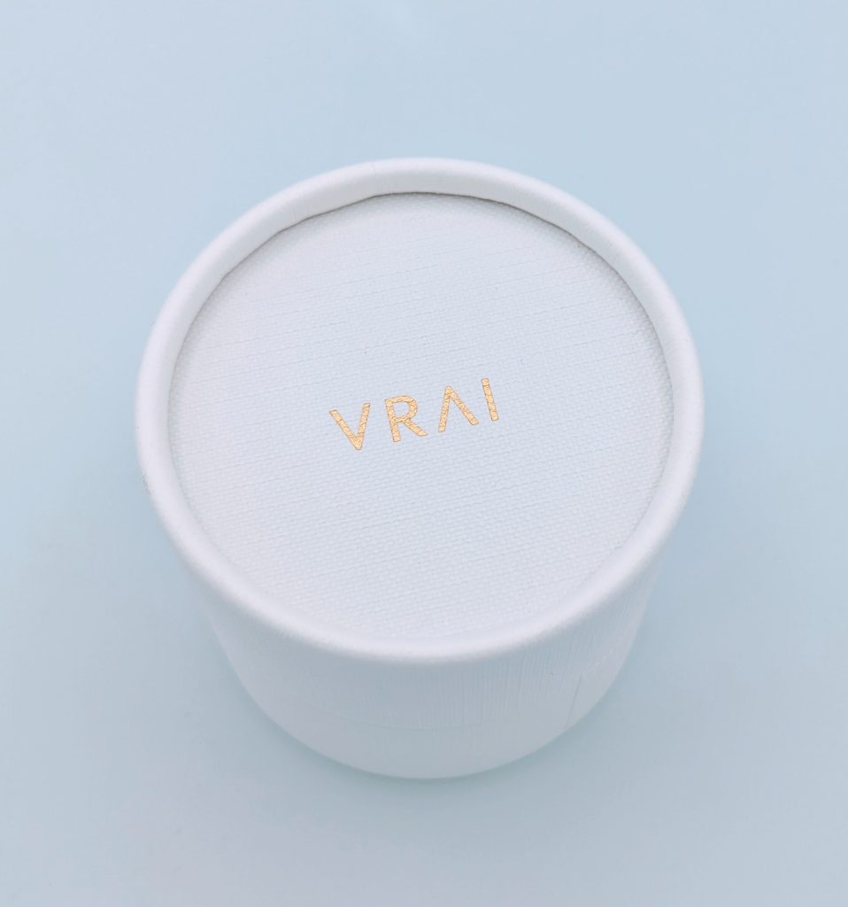 VRAI ring in a blue presentation box