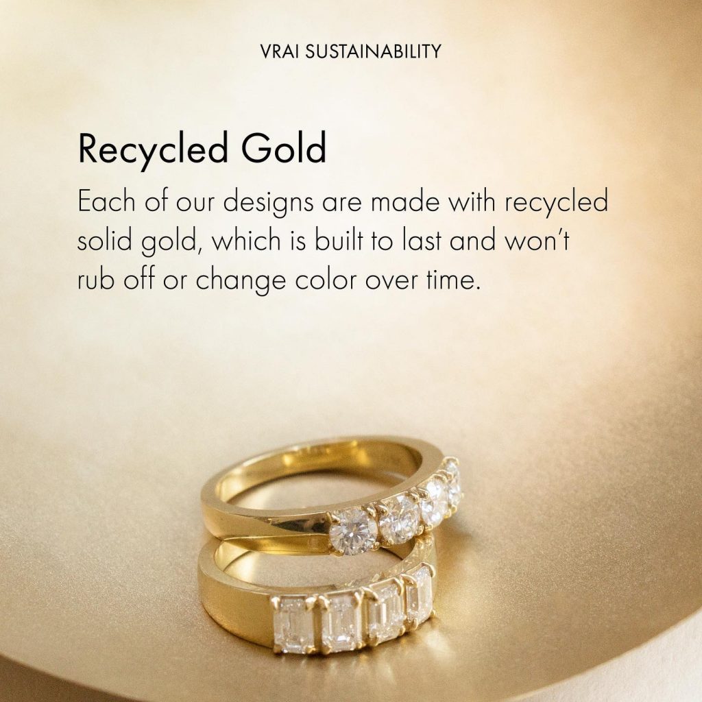VRAI's recycled-gold information from our review