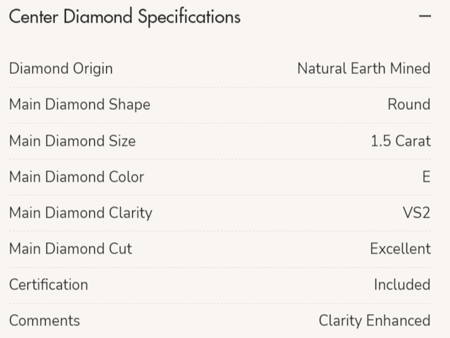 Mined-diamond grades shown alongside them in the review