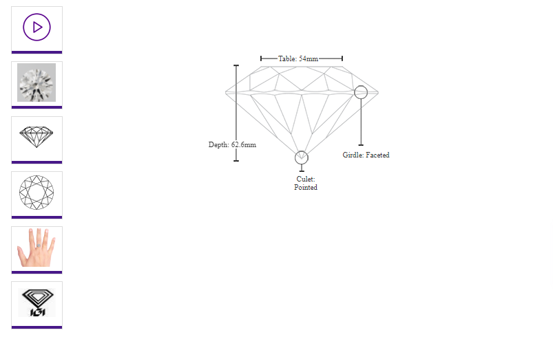 Diamond proportions shown during our GemsNY review