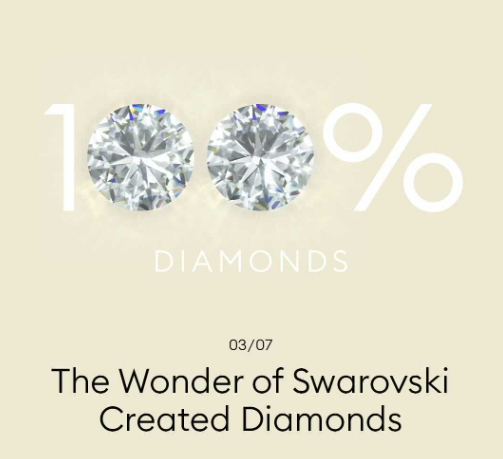 Swarovski Created Diamonds social page