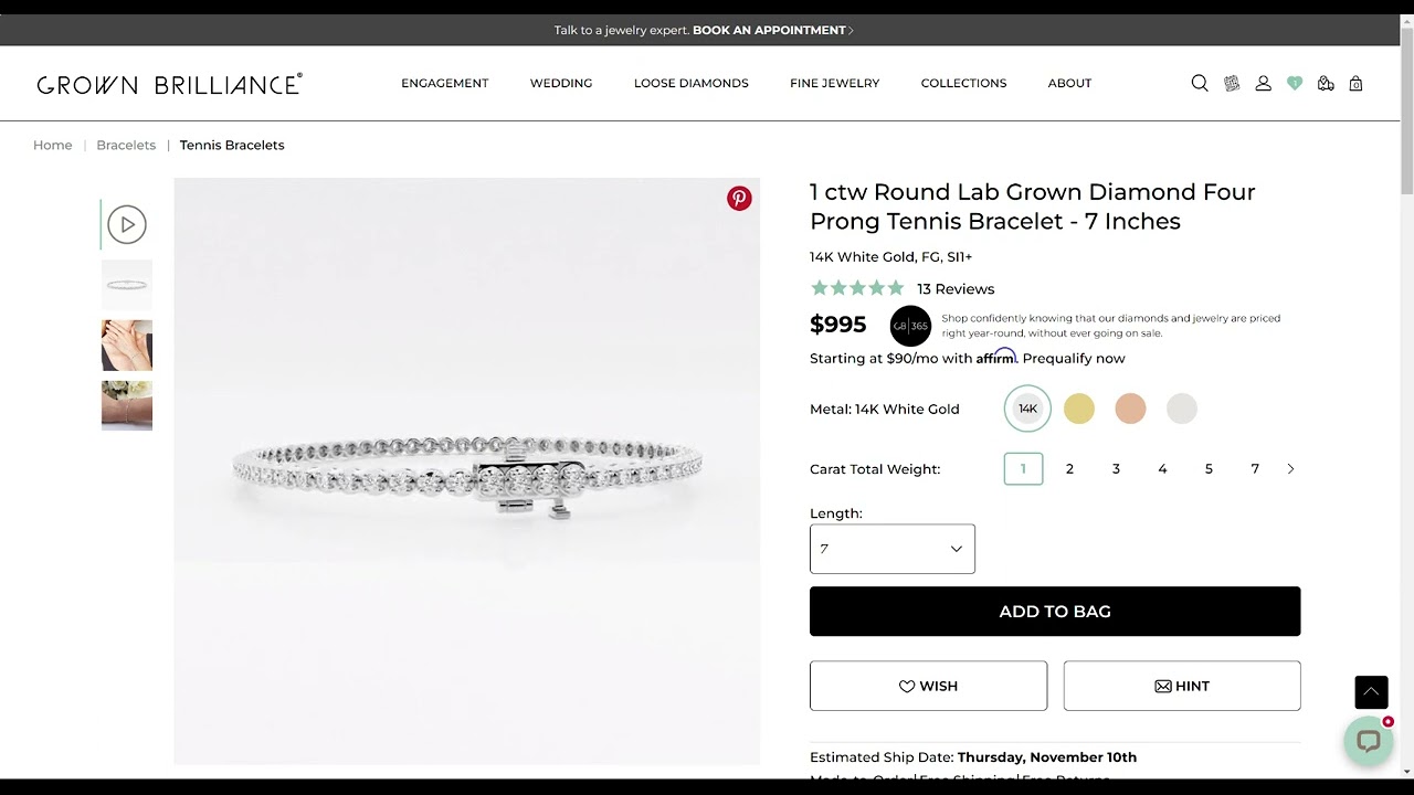 Grown Brilliance Review: Pre-set Jewelry