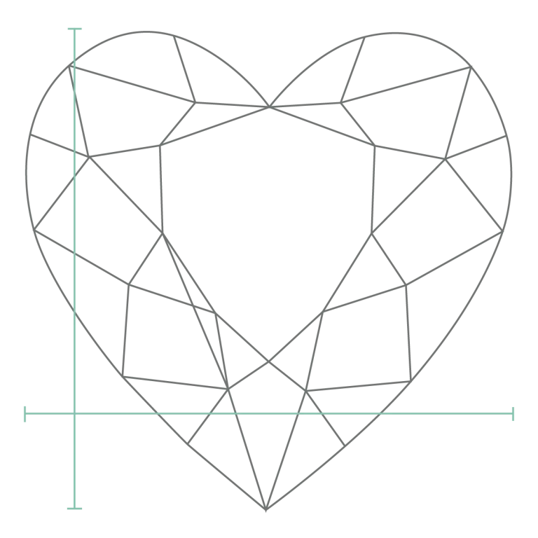 Heart-shaped lab diamond guide