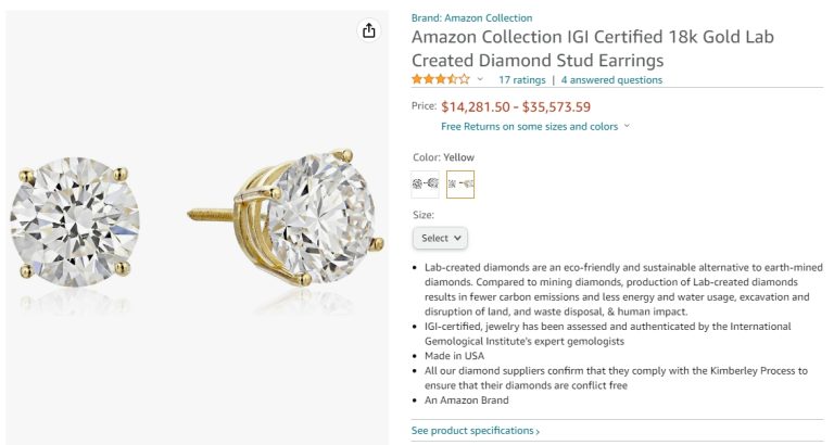 Buying Lab-Grown Diamonds on Amazon: Why You Should Not Buy Lab Diamonds from a Bookseller