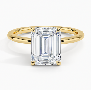 Emerald cut lab-grown diamond engagement ring from Brilliant Earth