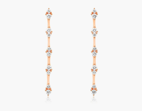 Rose Gold Luminance Lab-Created Diamond Drop Earrings from James Allen are a trendy gift idea.