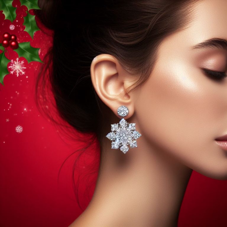 Lab-grown diamond earrings gift guide.