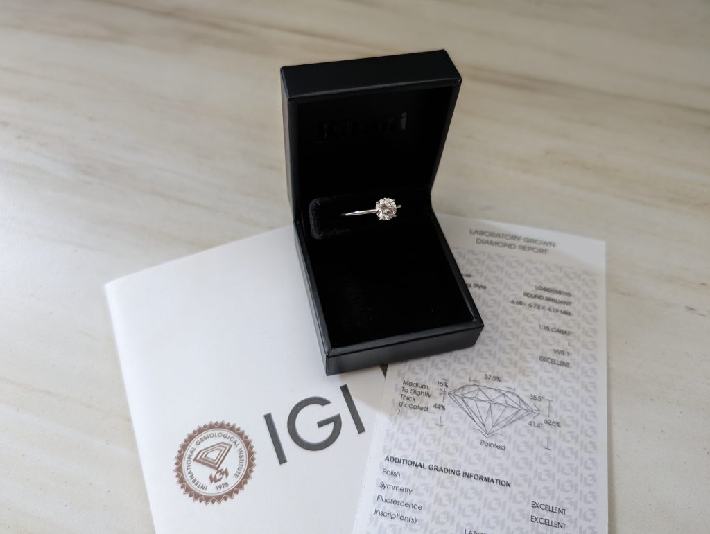 Diamond certificates are included with all graded diamonds at Ritani.